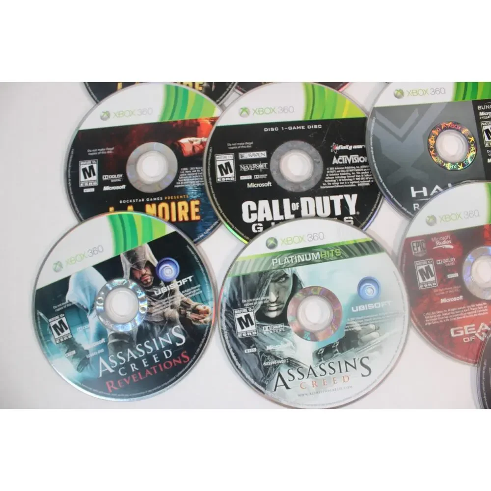 Microsoft Xbox 360 Game Bundle - Lot of 25 Games Disc only, untested 55E